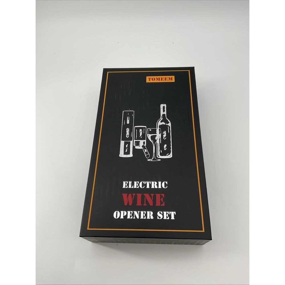 TOMEEM Rechargeable Electric Wine Gift - Aerator, Vacuum Stoppers, Foil Cutter